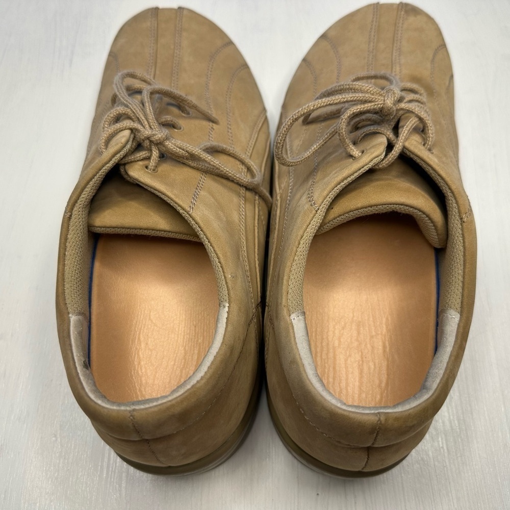 Apex Men’s Walking Shoes Size 10M Tan Leather Comfort Orthopedic Casual Lace Up - Picture 6 of 7